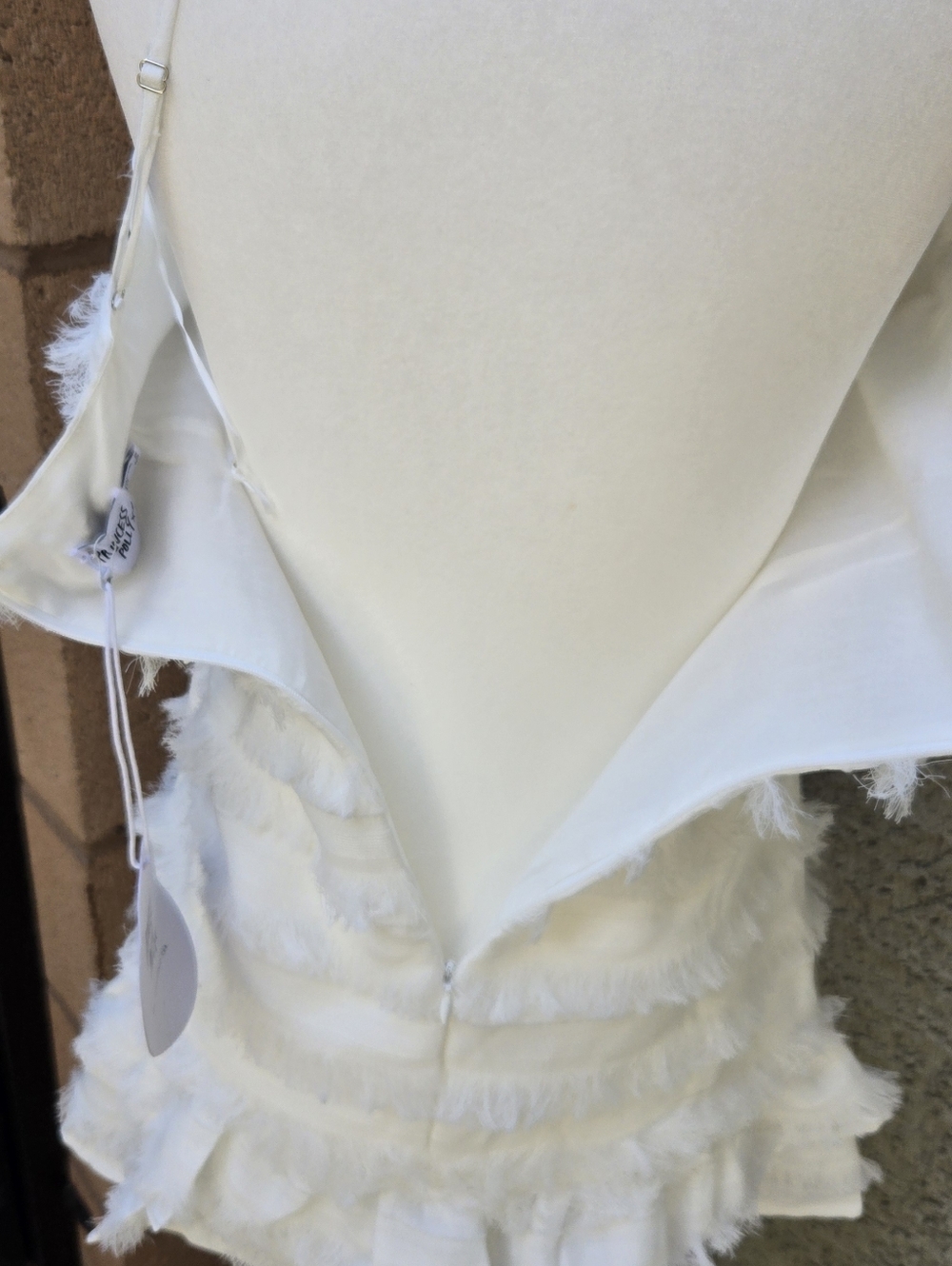 Princess Polly Molina White Ruffled Spaghetti Strap Mini Dress - Picture 7 of 12